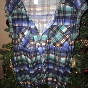 Plaid blouse